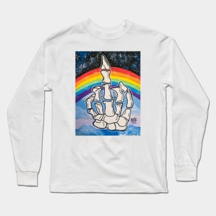 Trippy Skeleton Hand Long Sleeve T-Shirt